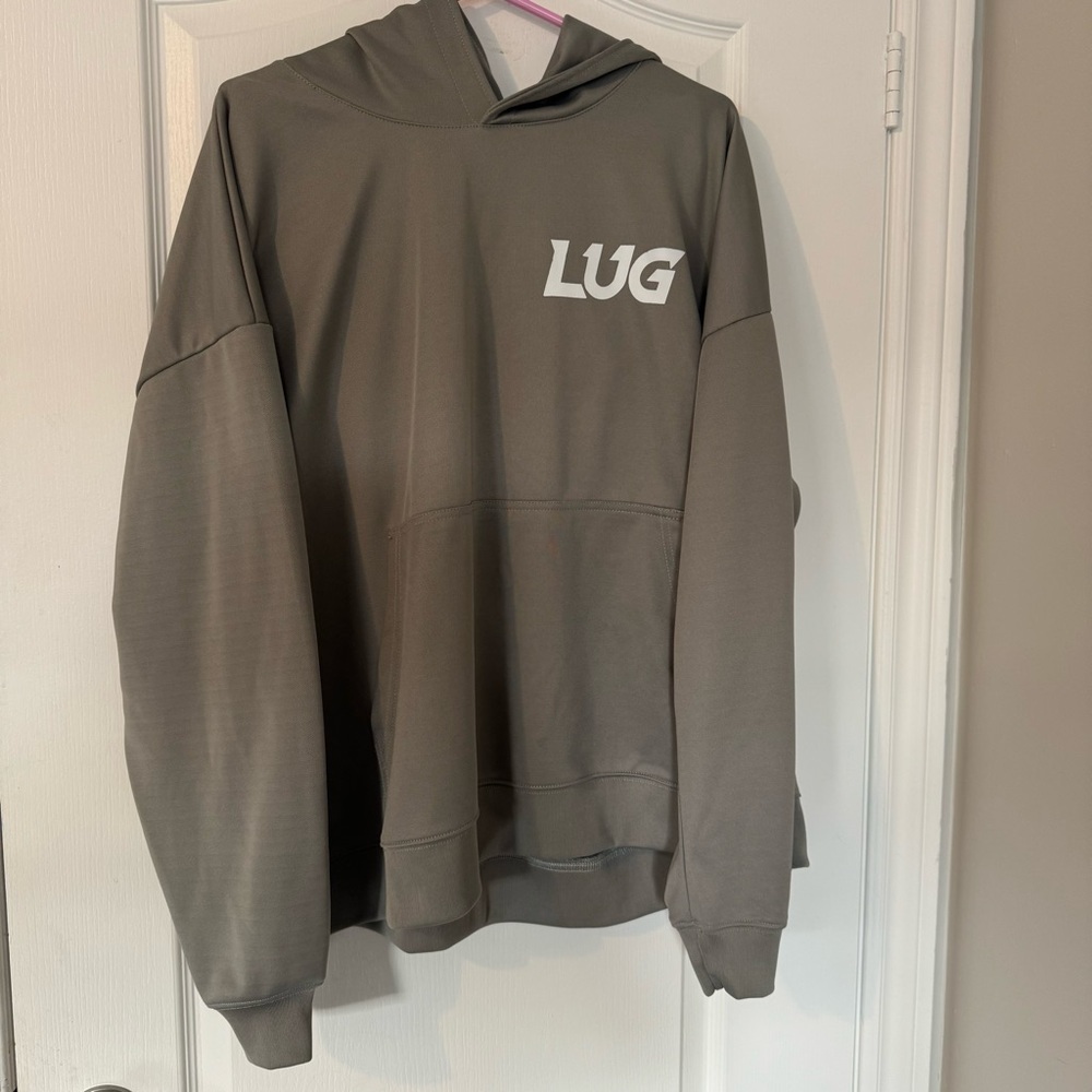 LUG sweatshirt grey oversized medium with hood front pocket